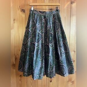 Vintage 1950s 60s paisley print Skirt